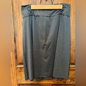 Black and Gray Knee Length Skirt